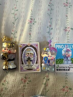 Glitter Character Toy Set - Silver & Pink